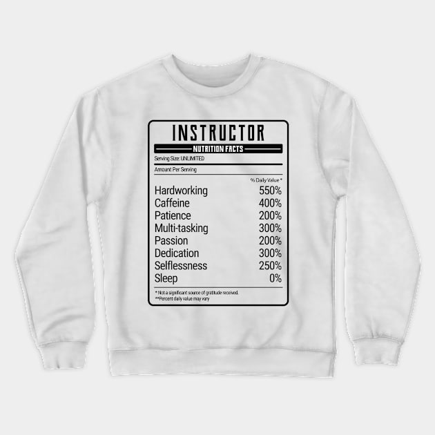 Instructor nutrition value Crewneck Sweatshirt by IndigoPine